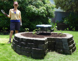 keyhole composting raised bed